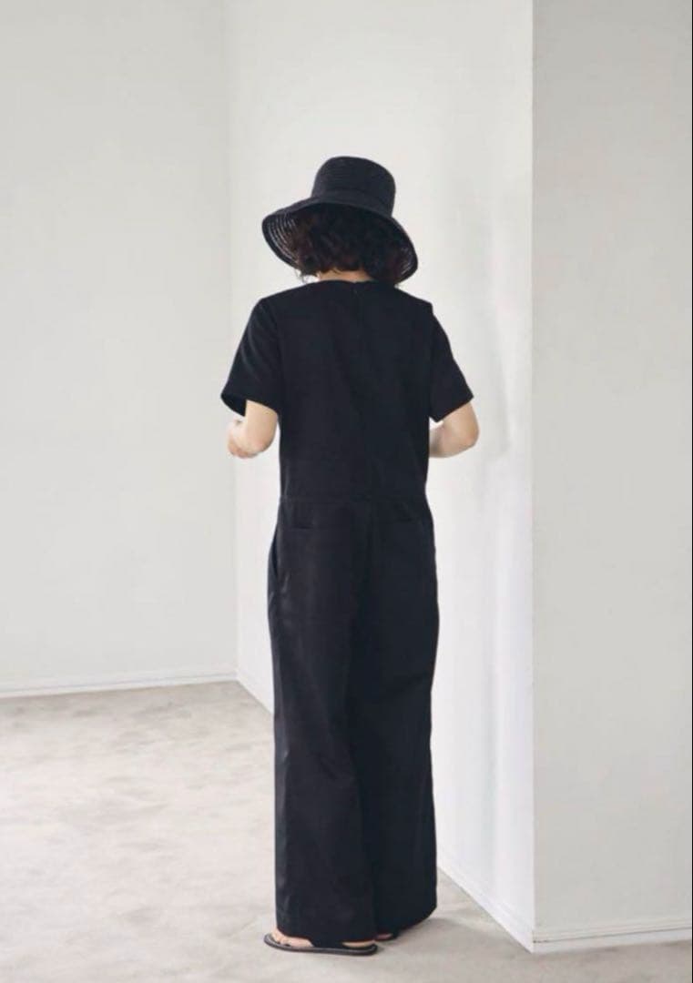 TODAYFUL ハーフスリーブワイドコンビネゾン ブラック