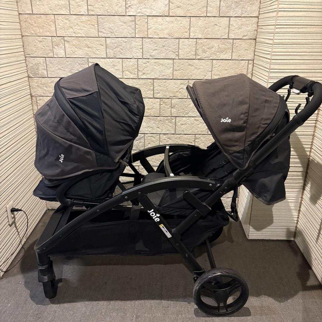 Joie ジョア 2人乗りベビーカー エヴァライトデュオ　　シェール　黒