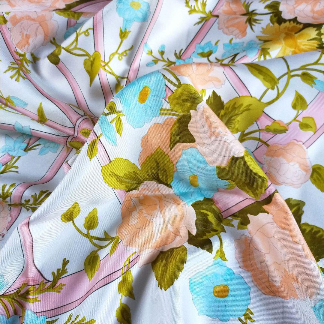 ☘️極美品☘️HERMES カレ90　ロマンティック　ピンク