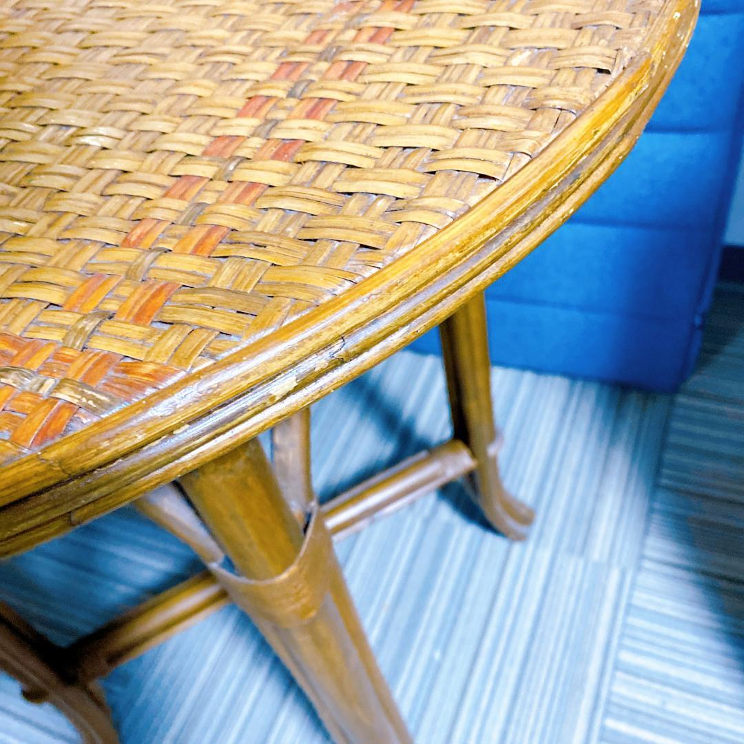 Michiko ラタン 丸テーブル とアスプルンド スツール セット