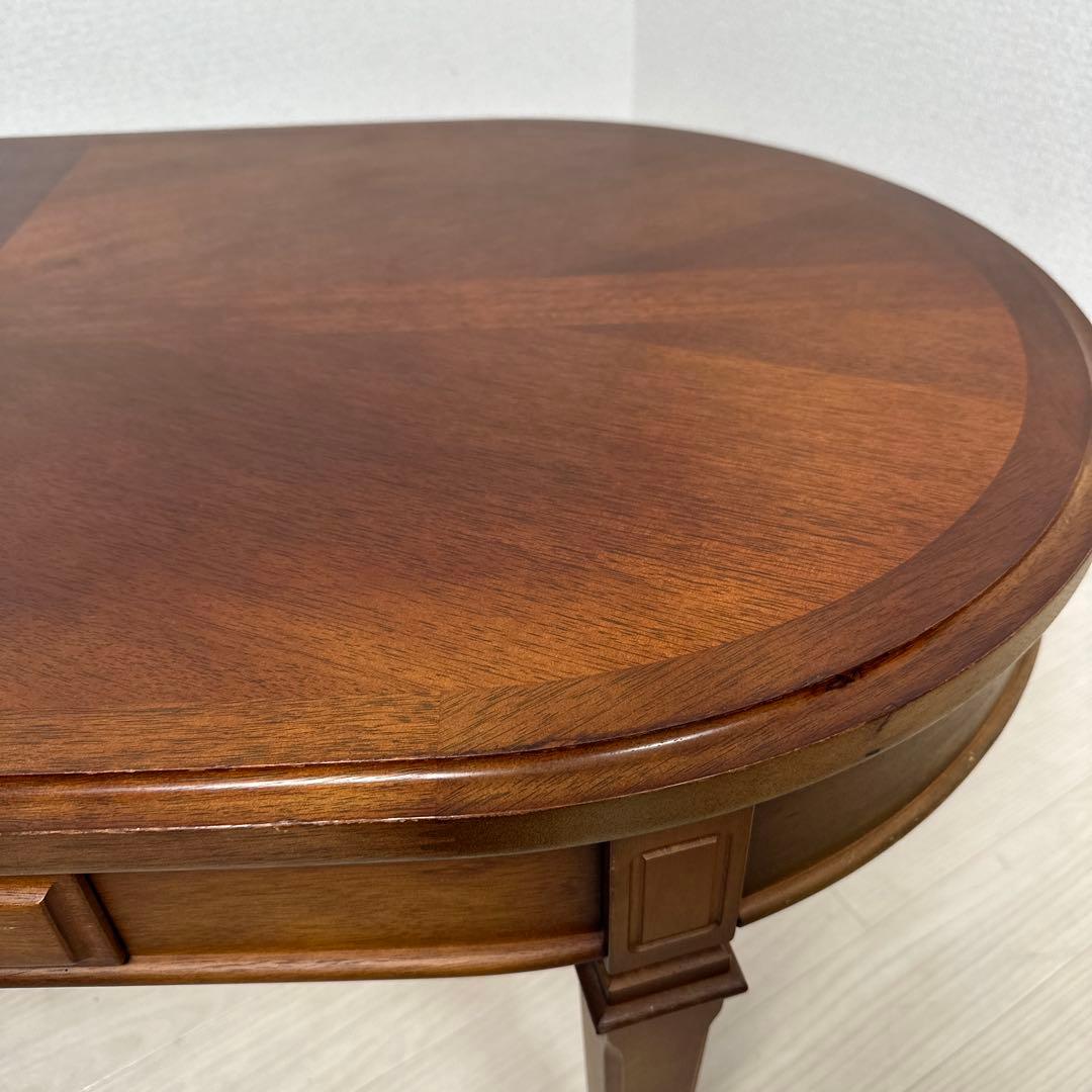 マルニ木工 地中海 センターテーブル 楕円形 引き出し付き i1※