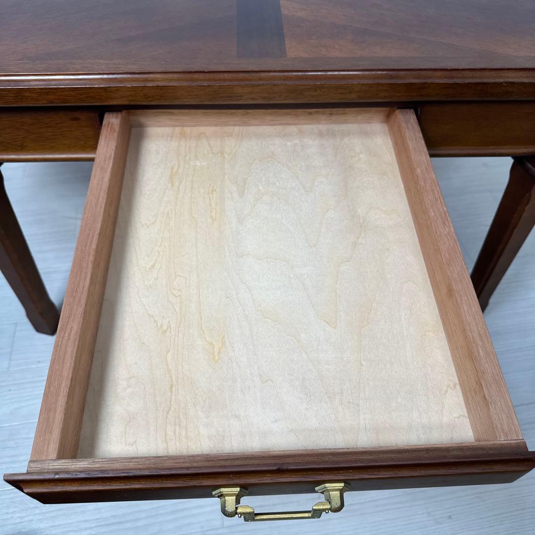 マルニ木工 地中海 センターテーブル 楕円形 引き出し付き i1※