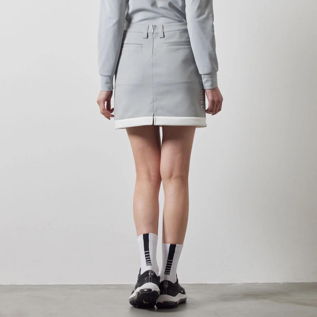 BANDEL PIPING HEM SKIRT グレー