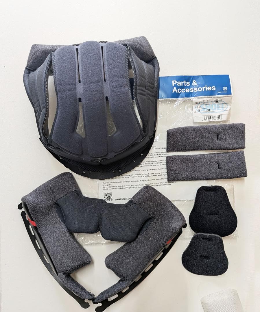 開封済　SHOEI GT-Air 内装セット XL 4512048383558