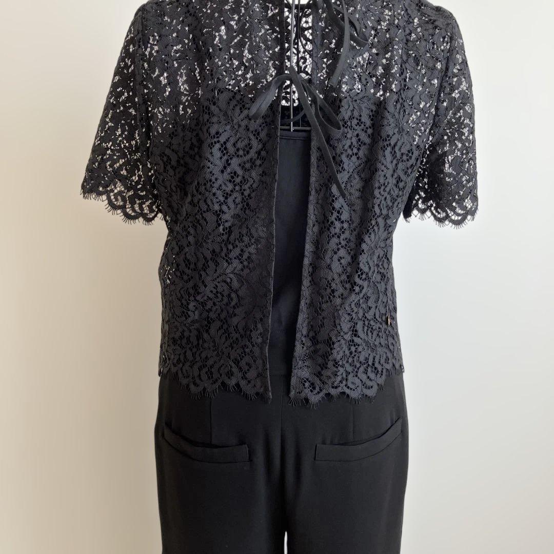 【美品】MUVEILミュベール　オールインワン　サロペット　レースボレロ