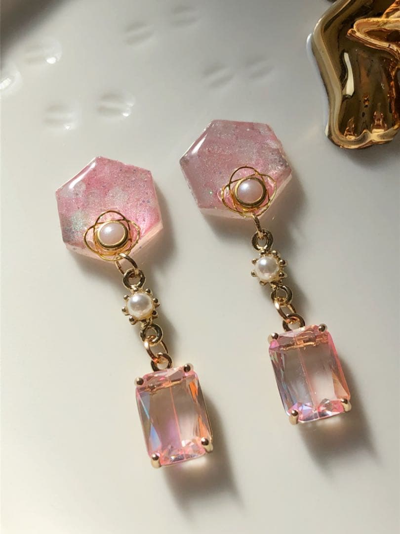 桜柄 ピアス イヤリング