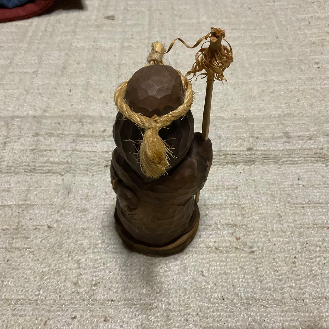 砂澤一雄作品　アイヌエカシ像　木彫り　【砂澤ビッキ氏の実弟】。2000年作品。