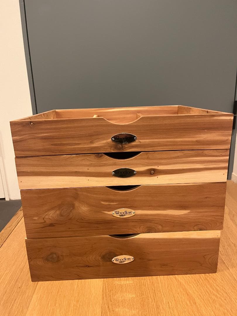 Woodlore (ウッドロア)　４点セット　シャツボックス２個タイボックス２個