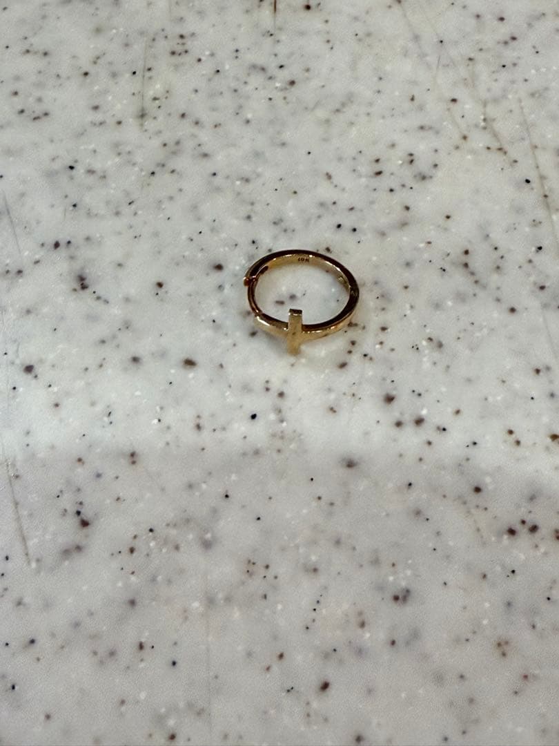 10K ピアス クロス フープ