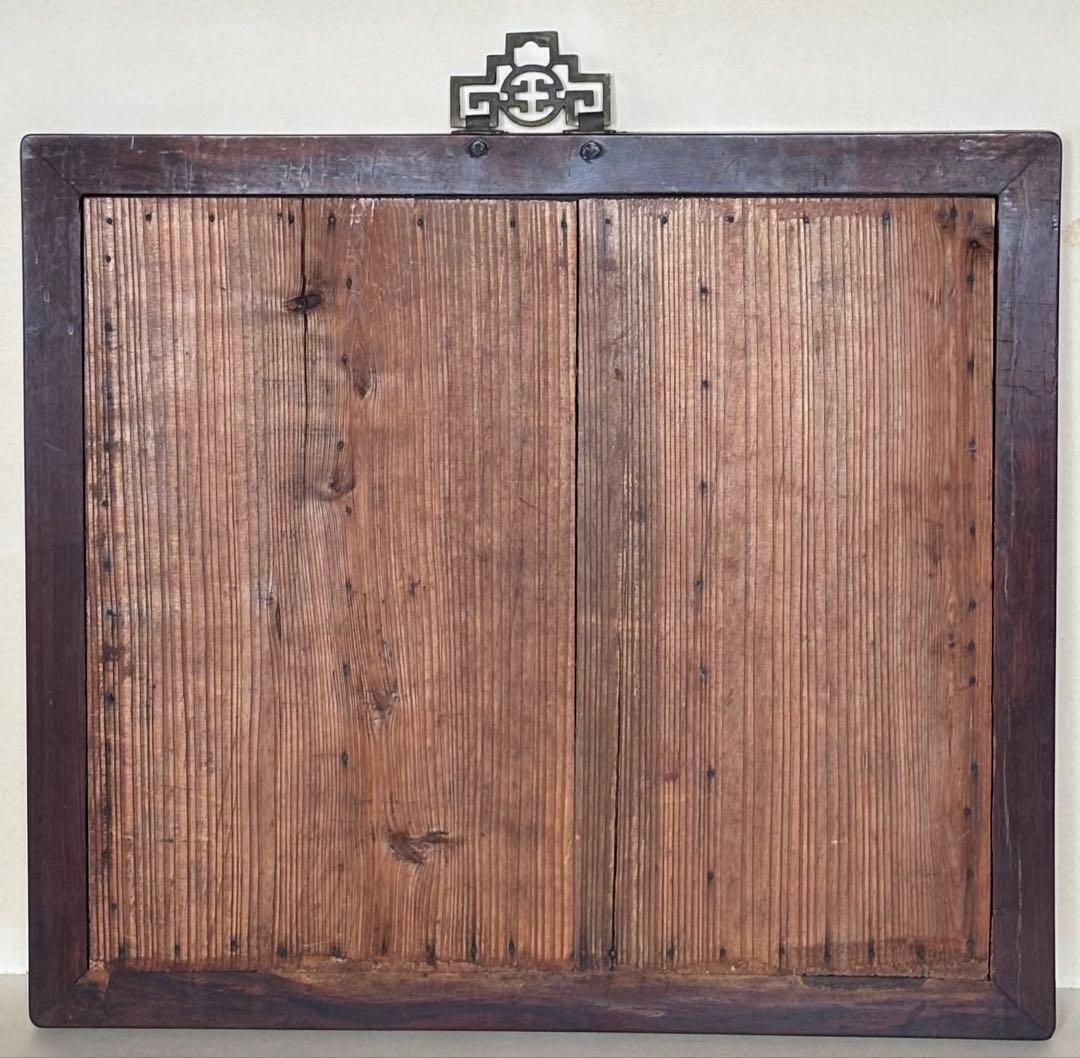 時代　大理石　中国工芸品　山水　漢詩