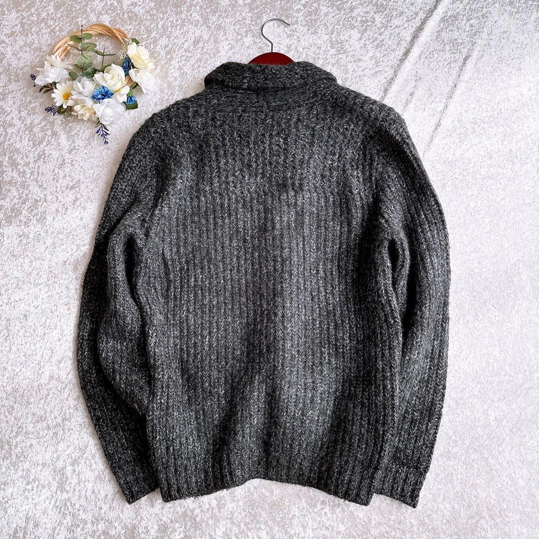 セルッティ1881　ウールカーディガン　カシミヤ混　メンズ　ゆったりサイズ　48