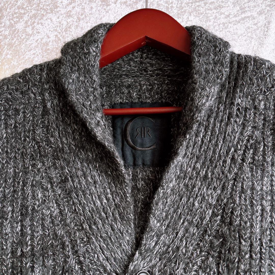 セルッティ1881　ウールカーディガン　カシミヤ混　メンズ　ゆったりサイズ　48