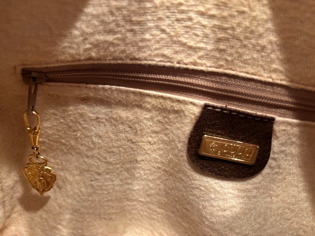 GUCCI オールドグッチ ヴィンテージ GG レザー ボストンバッグ