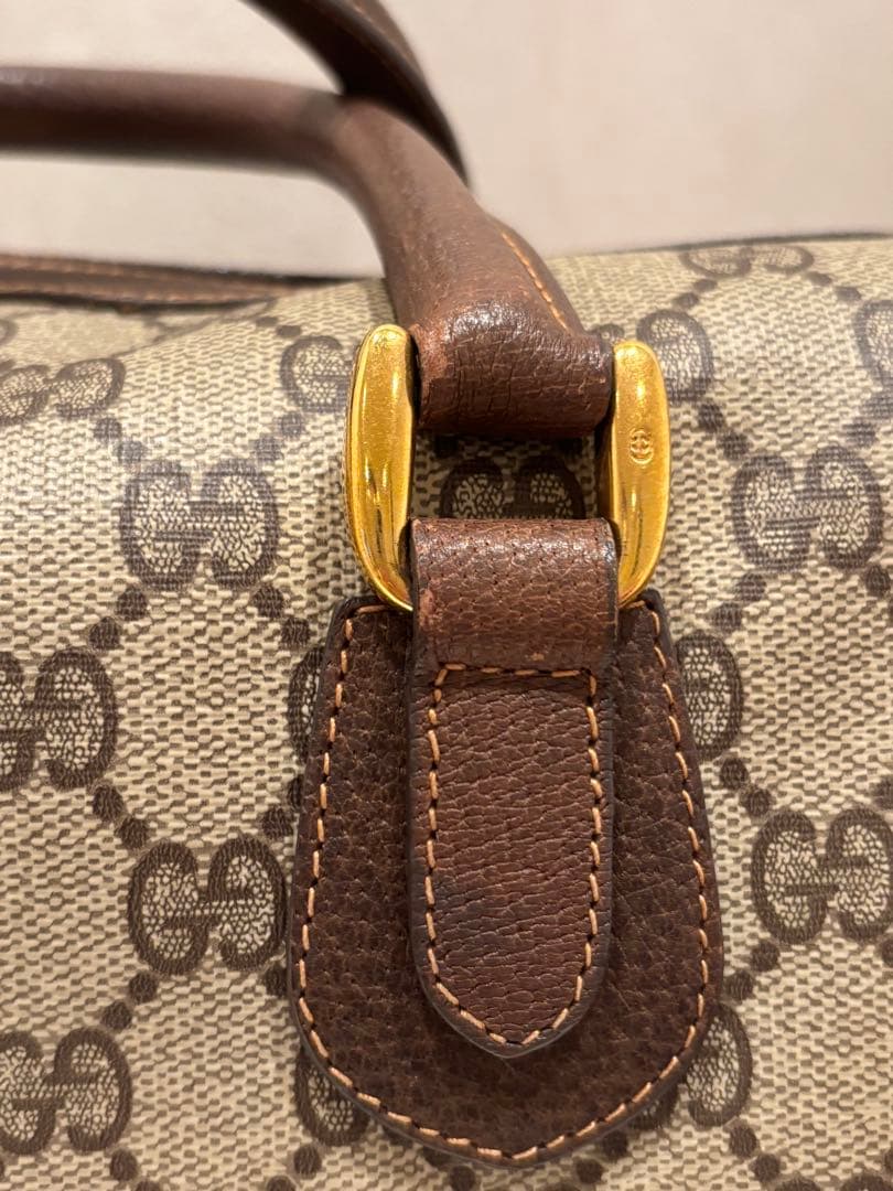 GUCCI オールドグッチ ヴィンテージ GG レザー ボストンバッグ
