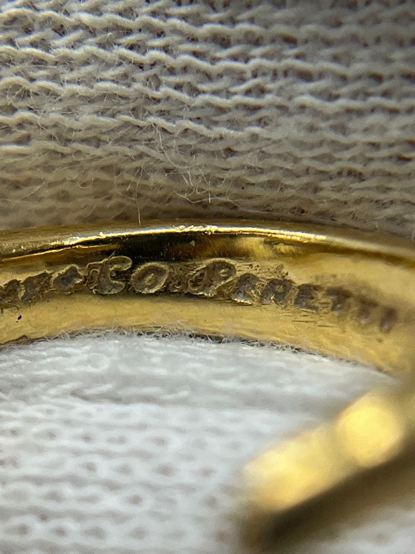 TIFFANY&CO.ティファニー　オープンハート　リング9.5号　ヴィンテージ