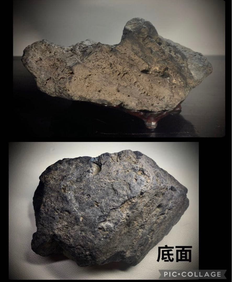 5041 瀬田川蓬巣立石 ウブ 銘『幽邃の淵』溜まり石 水石骨董