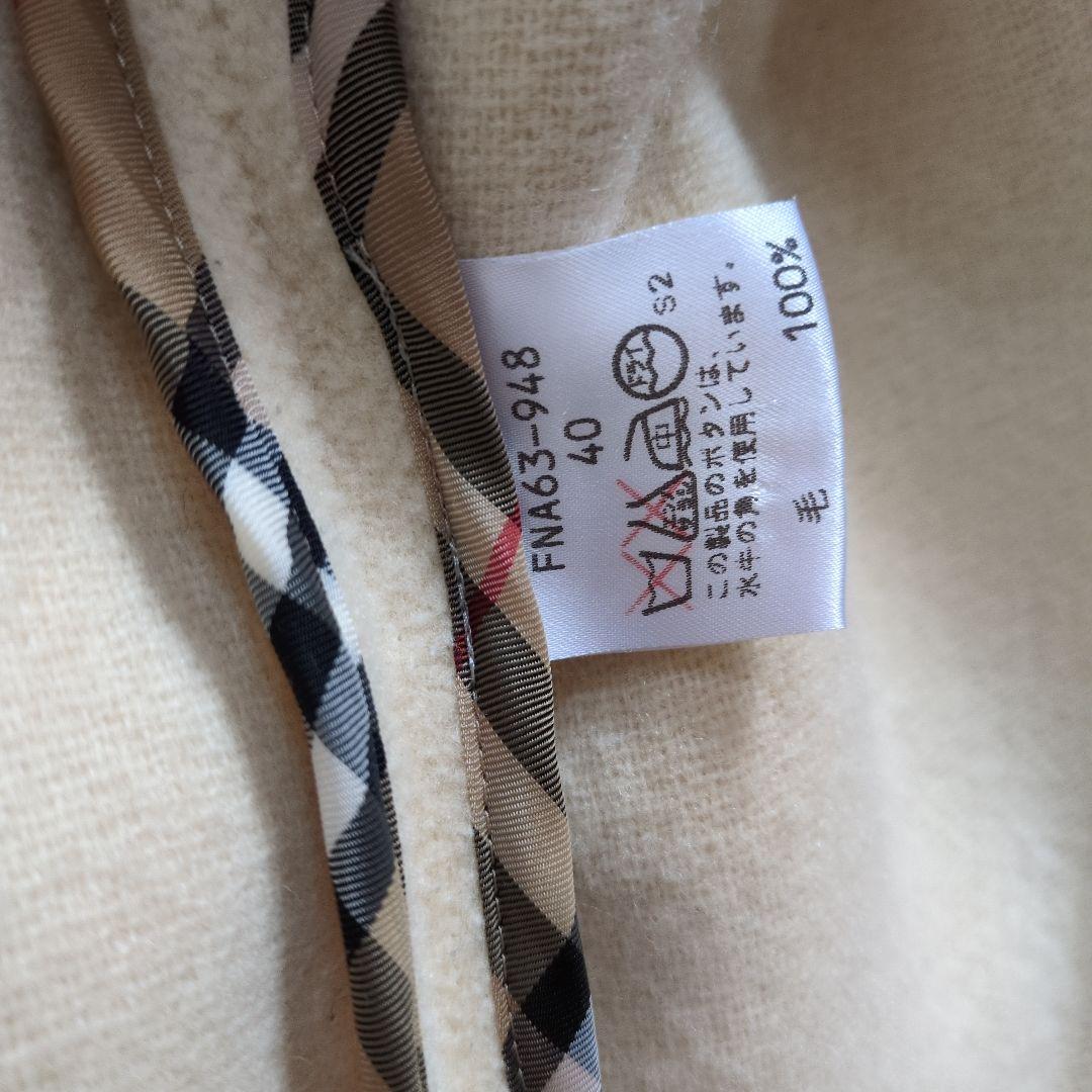 BURBERRY　レディース　ダッフルコート　フード付き　40　 生成色