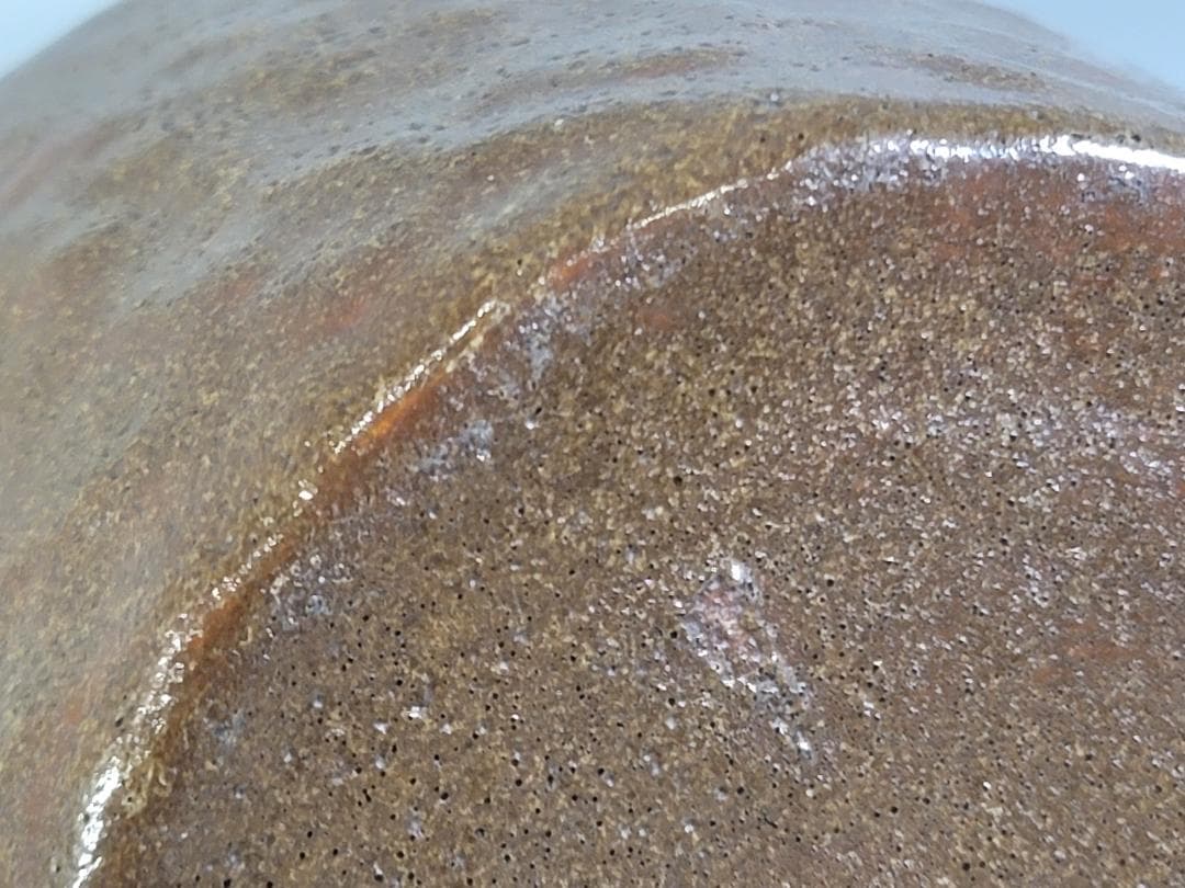 茶道具 初代 小川長楽作 瓢花生 二代識箱 美品 DT418