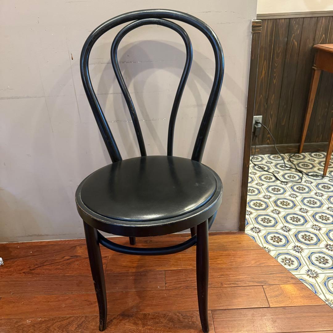 秋田木工ベントウッドチェア ブラック ビン テージチェア 椅子木製 ②