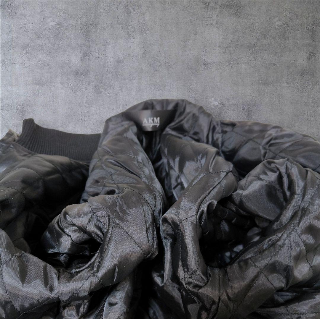 【美品】AKM レザー シングルライダース ジャケット L ブラック 羊皮 羊革