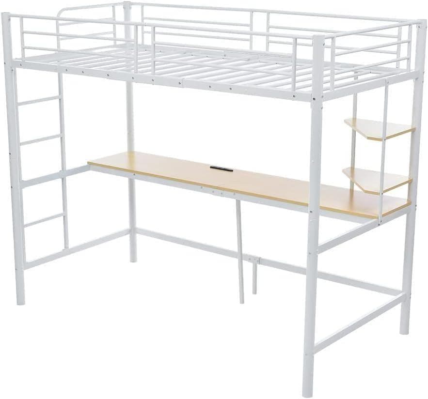 【開封・未使用】OSJ デスク付き ロフトベッド コンセント付き シングル ＃3