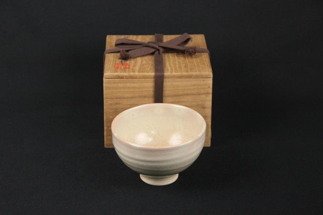 七十四代 朝日豊斎 朝日焼 松露庵 松林豊斎 茶碗 栞　箱付 Eo21-38