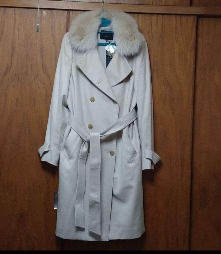 Noppo iCB カシミア ロングコート ブルーフォックス サイズ44