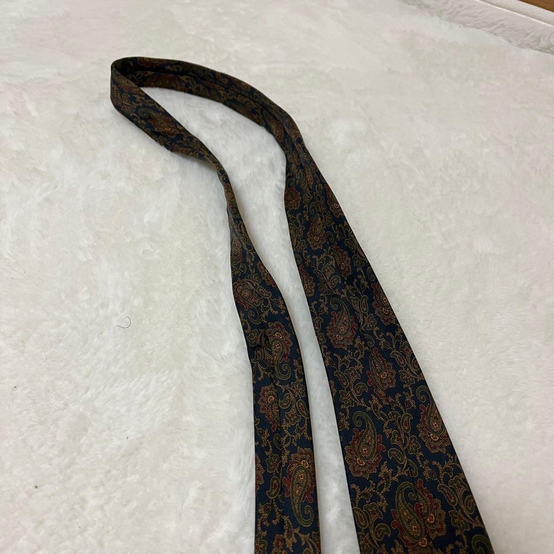 イタリア製Christian Dior Monsieur ペイズリー柄ネクタイ
