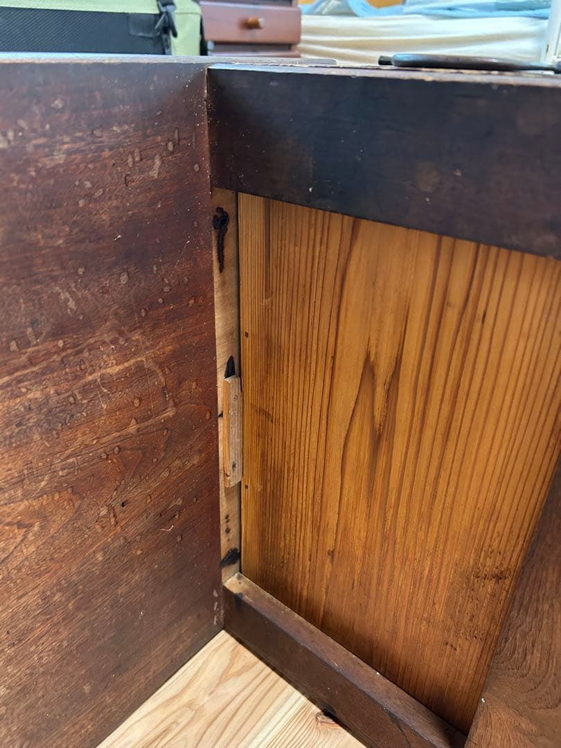 木製　文机　昭和レトロ　アンティーク　ビンテージ　古道具　引き出し付き