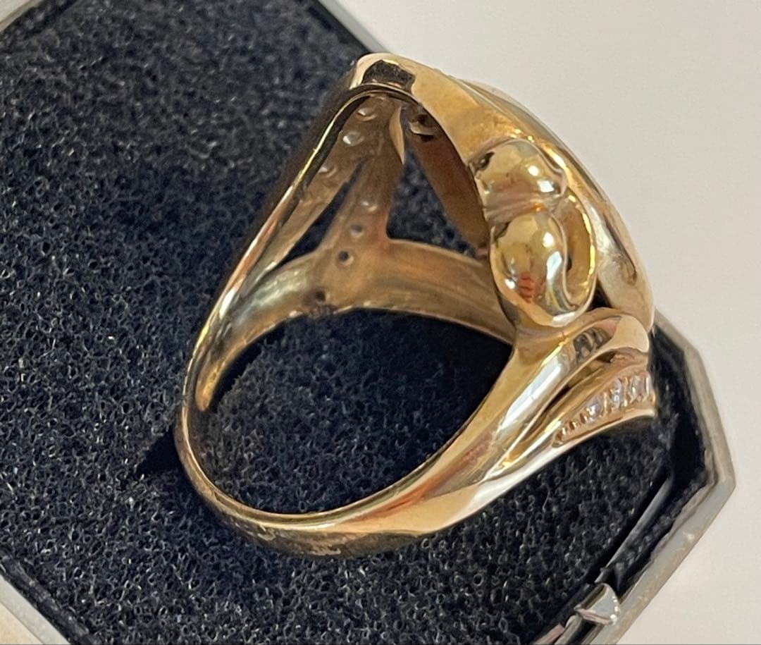 < 専用 > 梶光夫 MITSUO KAJI K18 エマーユ リング 指輪