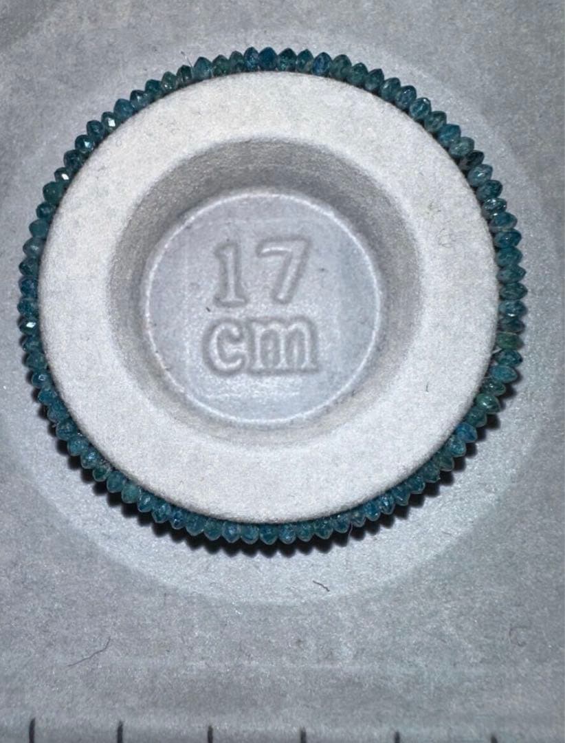 ゆきんこ ブルーダイヤモンド ブレスレット オペロンゴム通し 約12ct