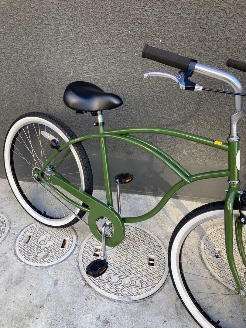 【新品】ビーチクルーザー_26インチ_ダークグリーン