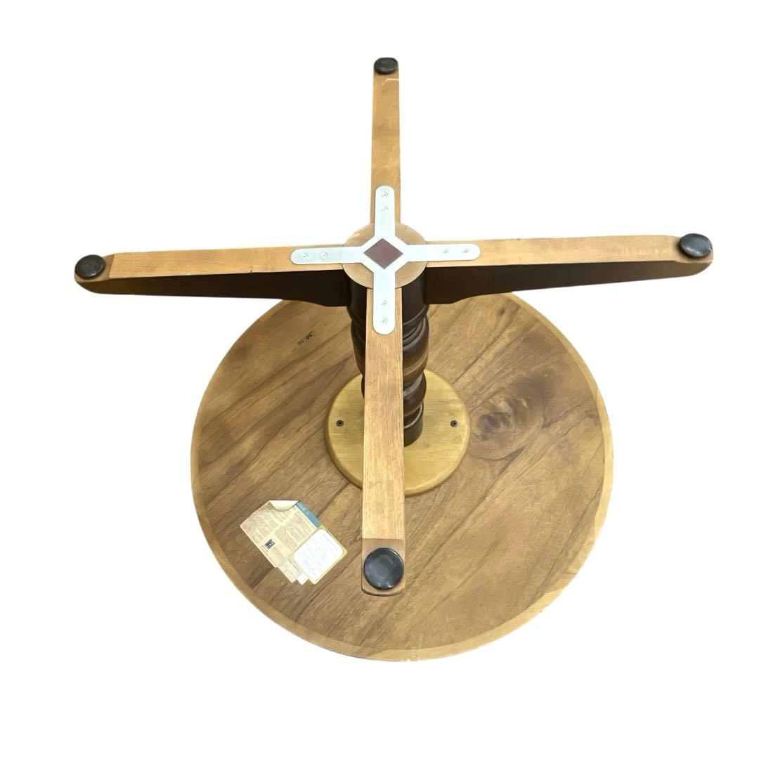 美品 飛騨産業 HIDA穂高 円形ダイニングテーブル 高級家具 105cm