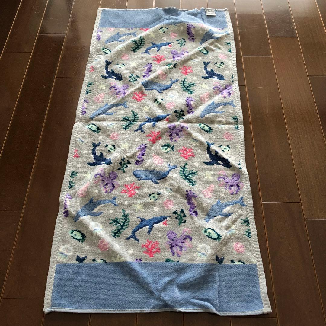 未使用　FEILERハンドタオル　インザシー　フェイラー　イルカ　シャチ　クジラ