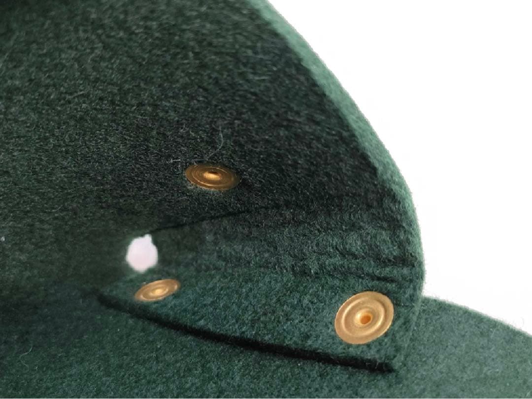 HERMES エルメス フェルト トランプケース ポーチ ダークグリーン