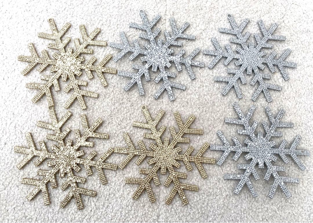 クリスマスオーナメントセット　94個　ホワイト　シルバー系　シャンパン　ゴールド