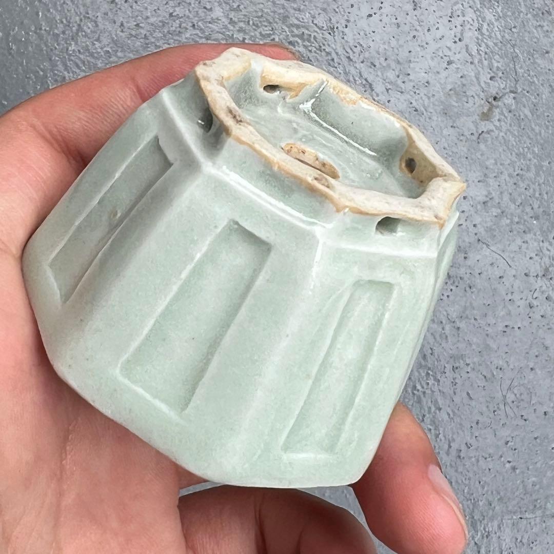 759.夢陶 額入八角鉢 盆栽鉢 豆鉢 5.6*5.9*3.8cm