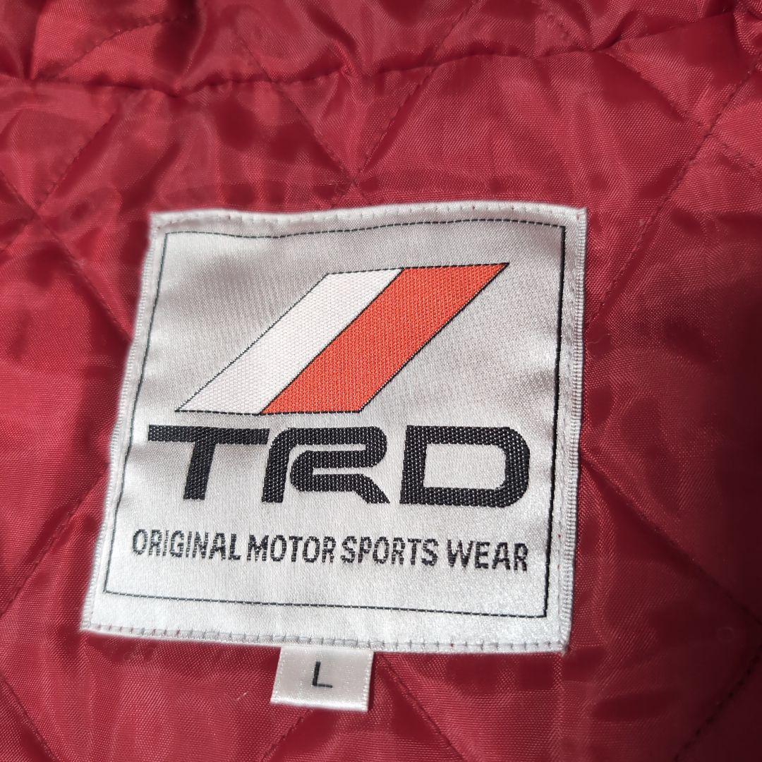 TRD TOYOTA ブリジストンロングベンチコート バーガンディ L