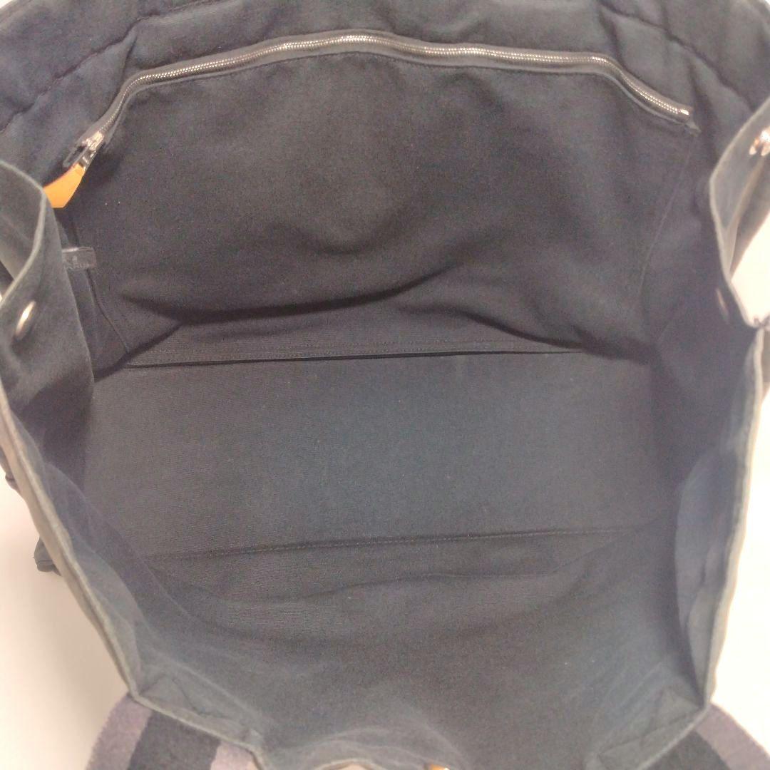 エルメス HERMES フールトゥ GM キャンバス トートバッグ ブラック 黒