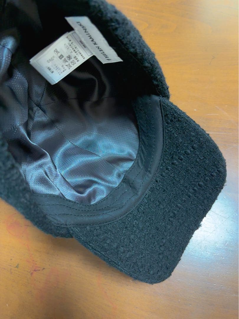 HELEN KAMINSKI 黒キャップ　ツイード