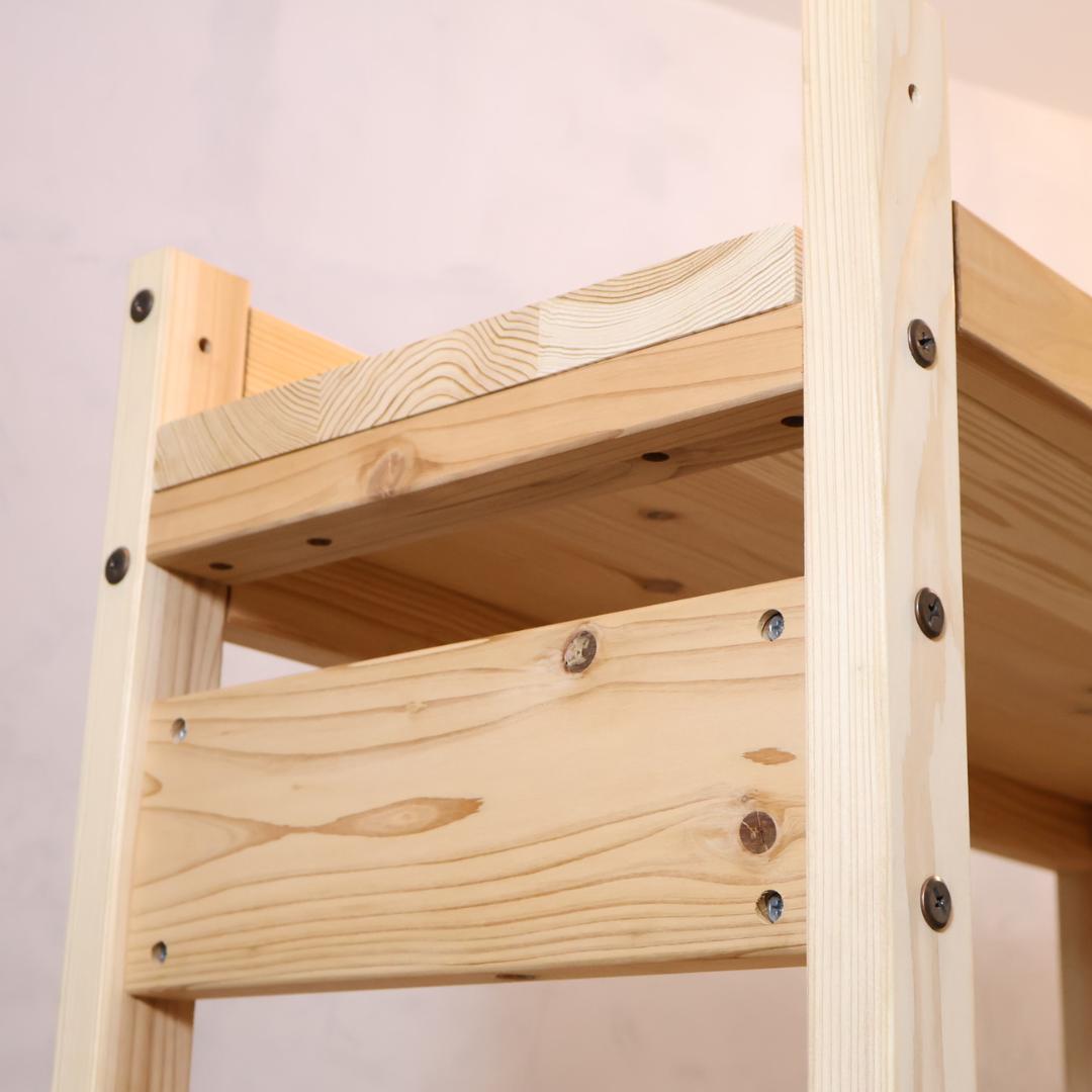 日田杉 天然木頑丈ラック 収納ラック 天然木 本棚 書棚 ディスプレイラック