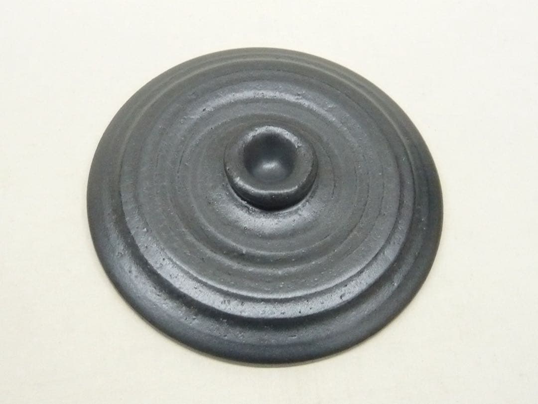 『萬古焼 二重蓋使用の3合炊きご飯釜 黒釉メタル』ガス・IH対応