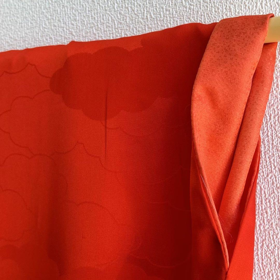 七五三　7歳　女の子　着物フルセット　小物セット　赤×黒♡すぐ着れます　5241