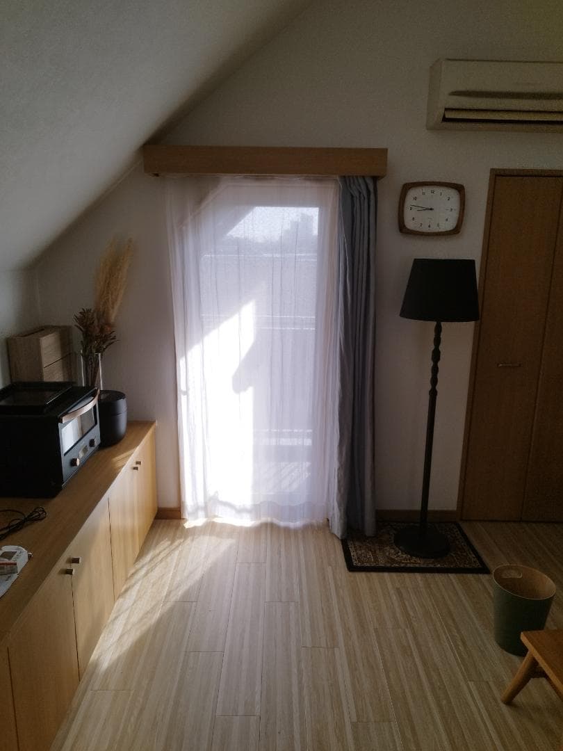 モモナチュラル　カーテン　＆　レース　セット　リネン