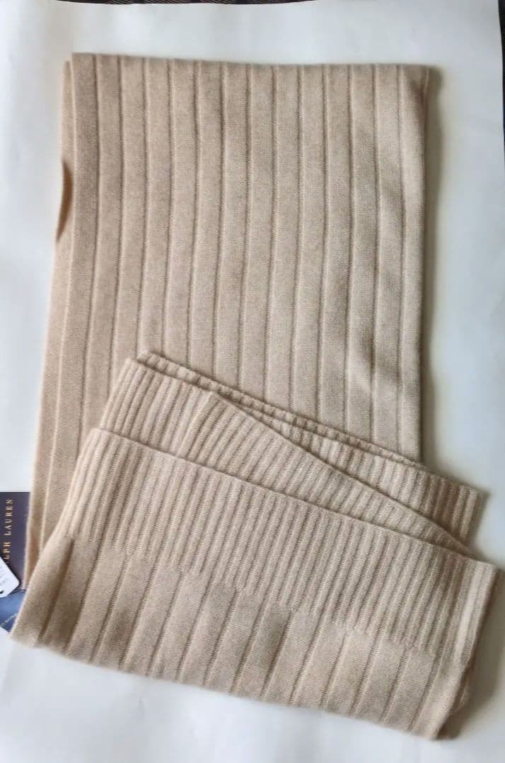 KRK【ラルフローレン】ソリッドニットカシミヤひざ掛け