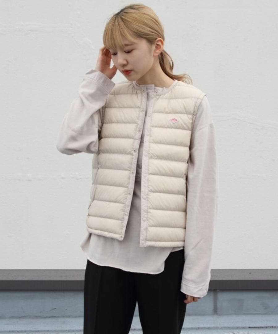 ダントン　インナーダウンクルーネックベスト