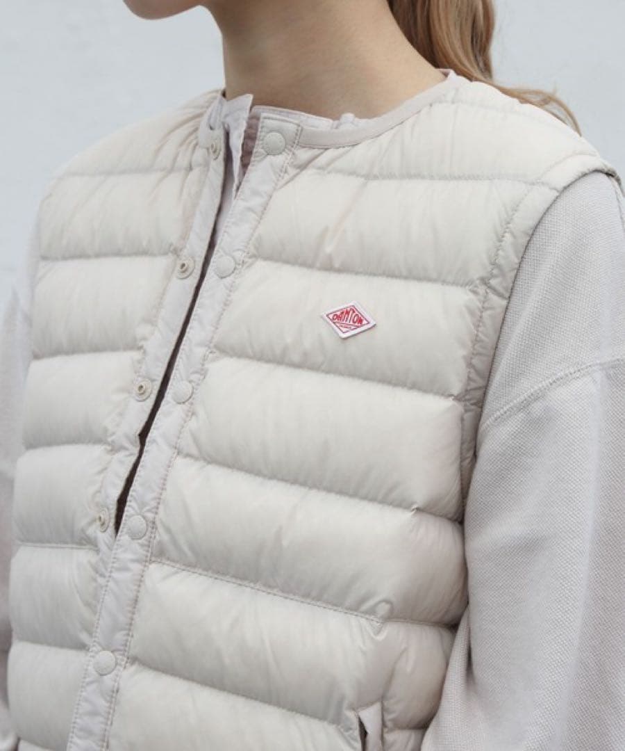 ダントン　インナーダウンクルーネックベスト