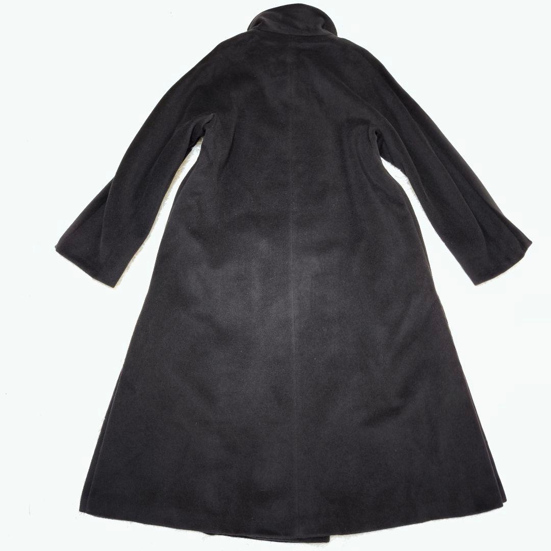 【美品】マックスマーラ MaxMara カシミヤ マキシ丈 ロングコート黒 40