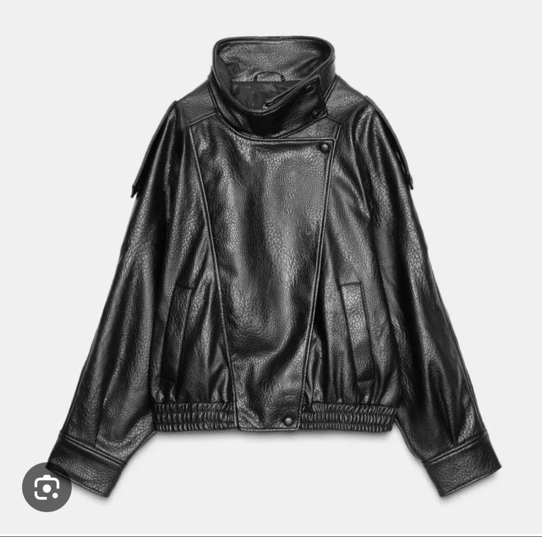 ZARAフェイクレザージャケットYSL風