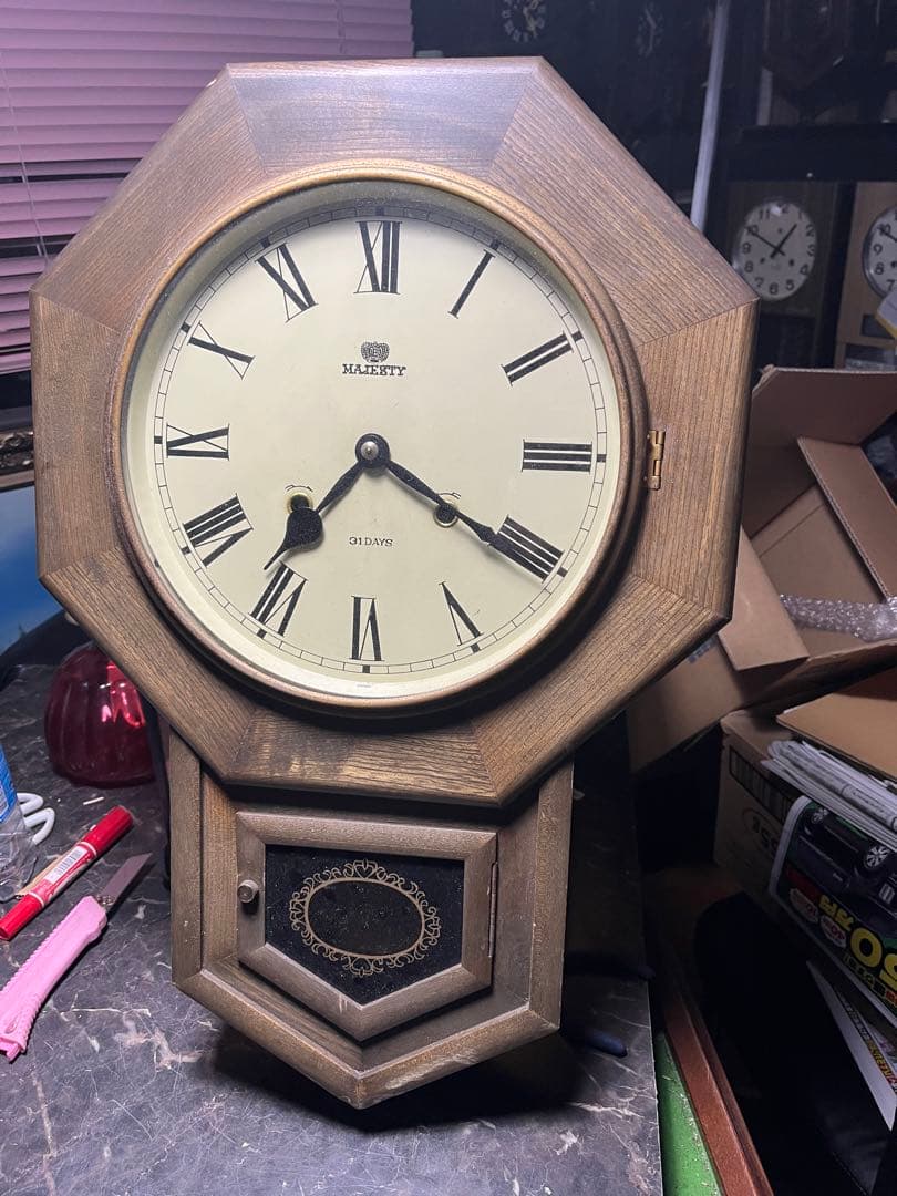 タケダゼンマイ振り子時計、タケダ時計、マジェスティ ゼンマイ振り子時計、昭和